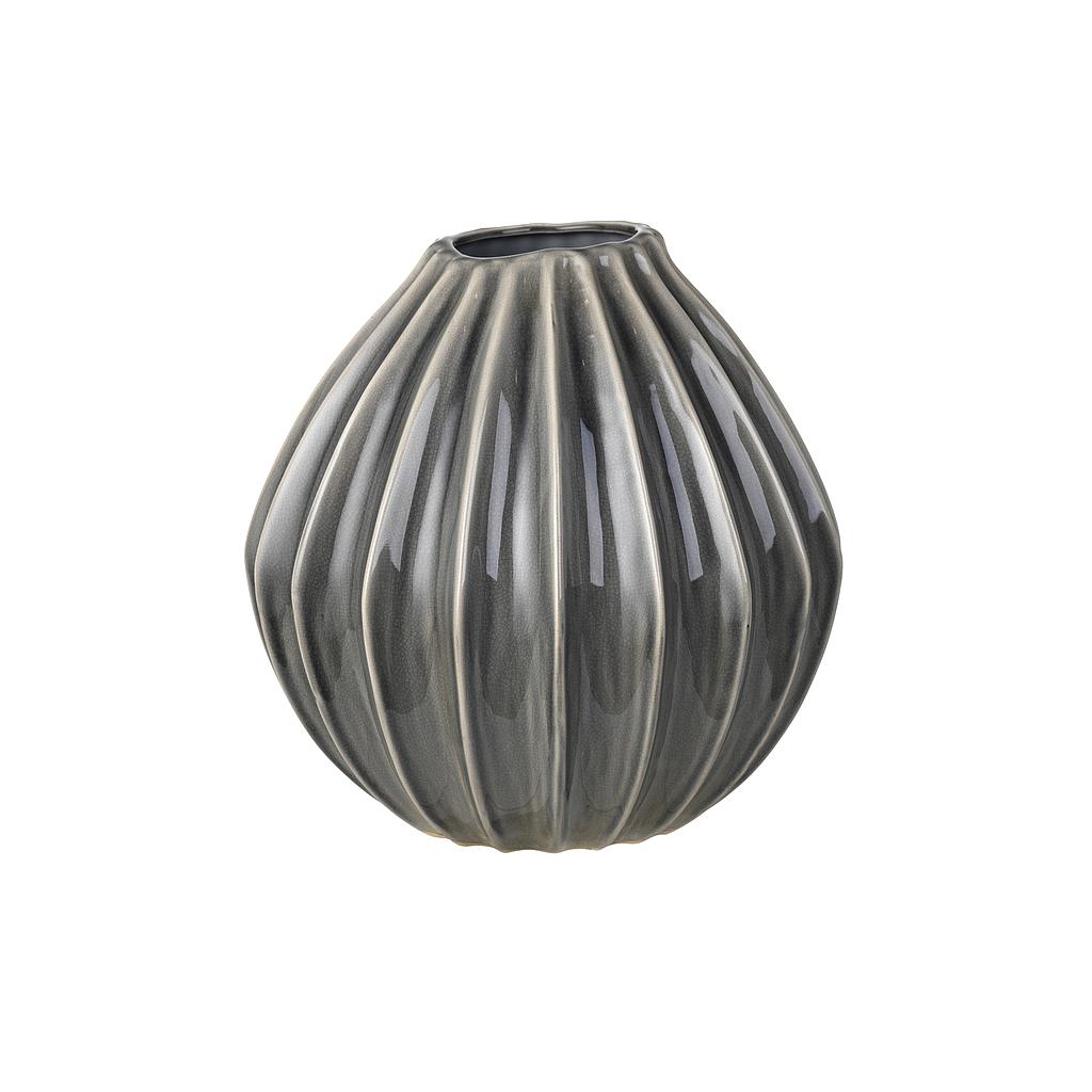 Vase Wide L Smoke Grey