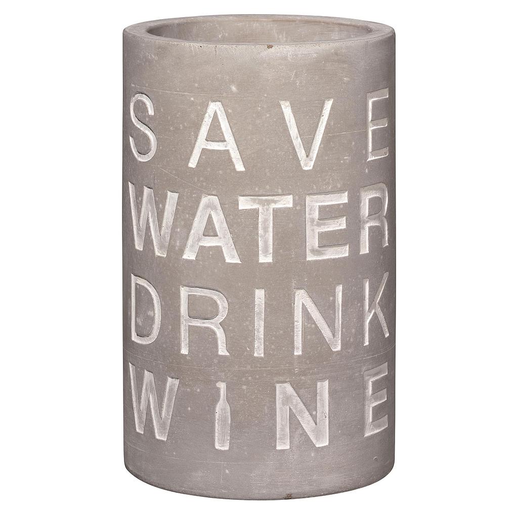 POESIE ET TABLE Vino Beton Flaschenkühler &quot;Save water&quot;