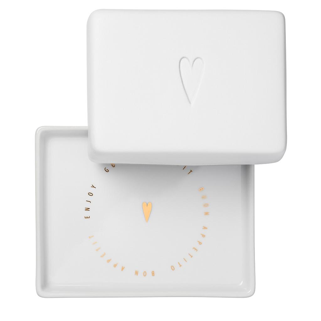 POESIE ET TABLE Butterdose 1/4 "Herz"
