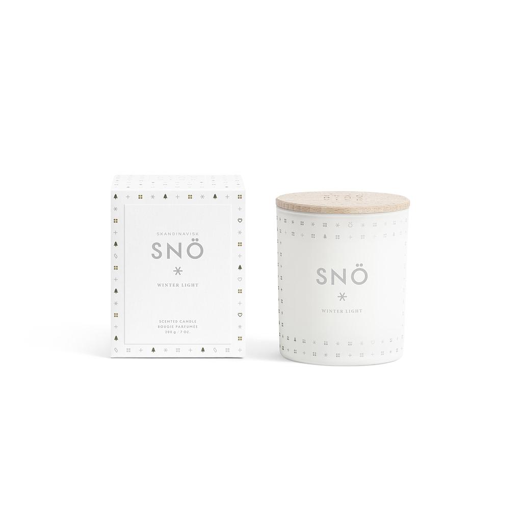 SNÖ (Snow) Duftkerze mit Holzdeckel 200g