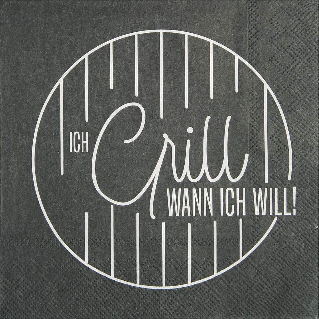 DINING Serviette &quot; Ich grill wann ich will &quot;