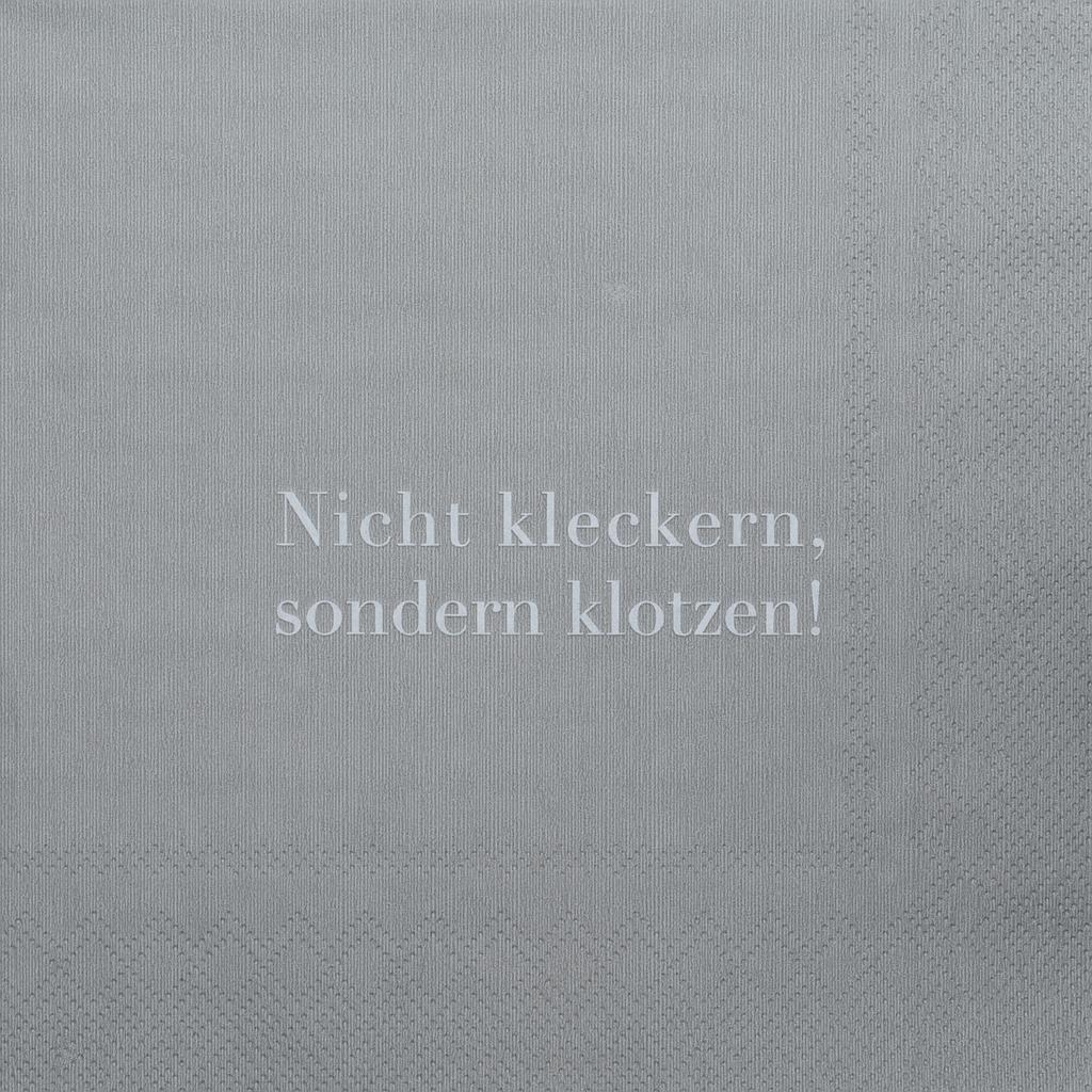 DINING Serviette &quot;Nicht kleckern, sondern klotzen&quot;