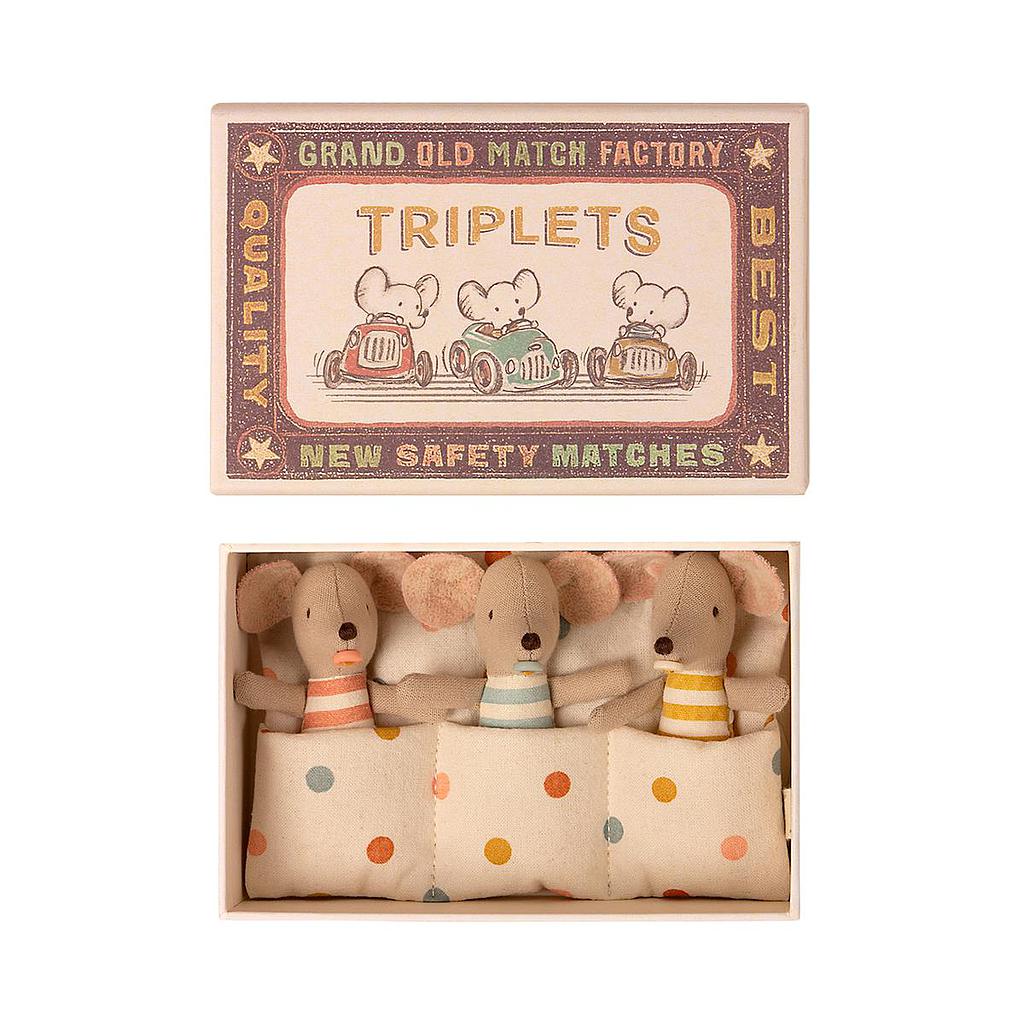 Triplets Baby Mäuse in Matchbox