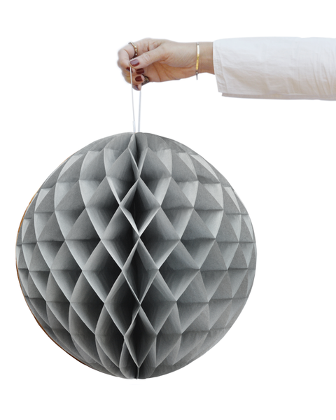 Papier-Ornament "Honey Combs" 2er- Set grey