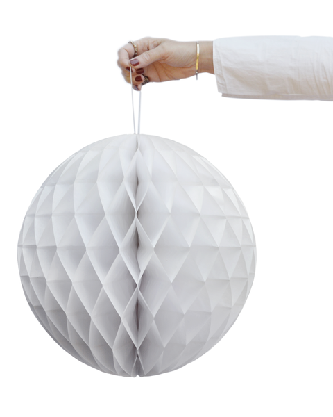 Papier-Ornament &quot;Honey Combs&quot; 2er- Set white