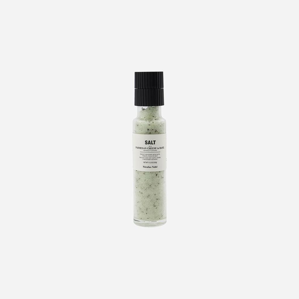 Salzmühle mit Parmesan &amp; Basilikum