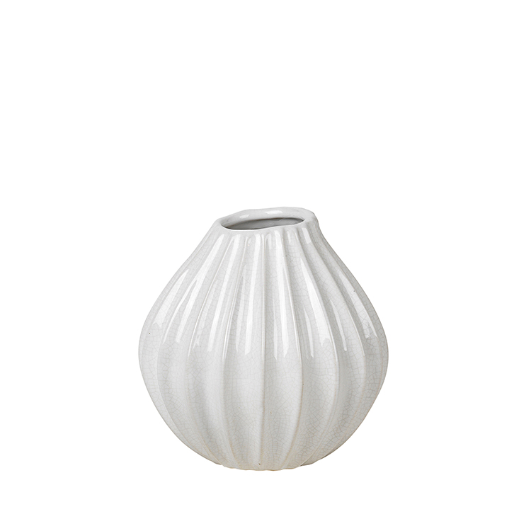 Vase Wide M Ivory