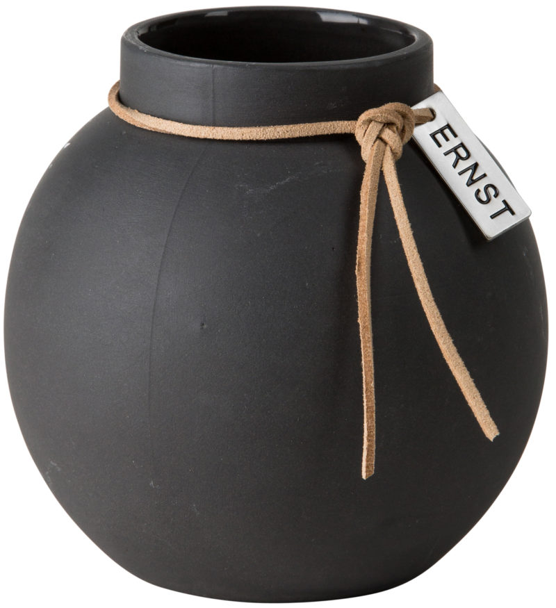 Vase dark grey L