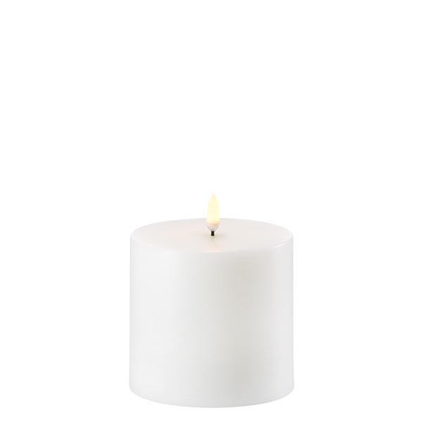 LED Pillar Candle Nordic White