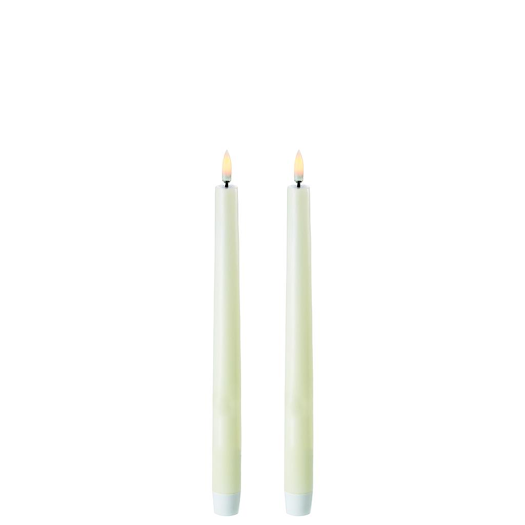 LED Taper Candle Ivory Twin Pack