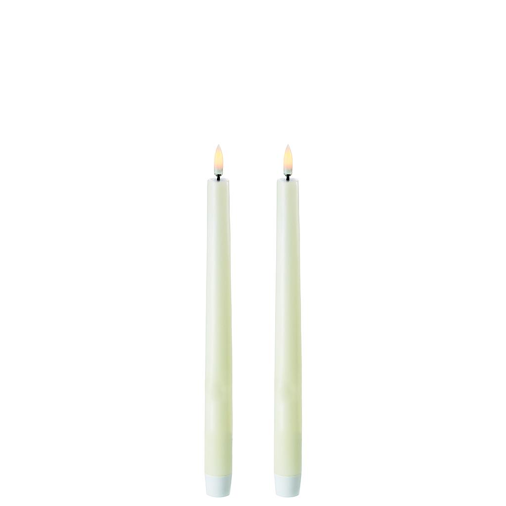 LED Taper Candle Ivory Twin Pack