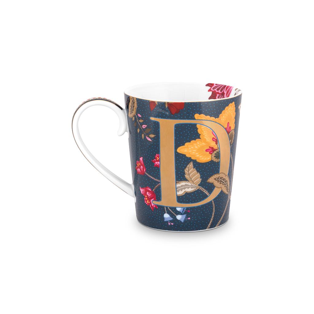 Tasse Alphabet Floral Fantasy blue D