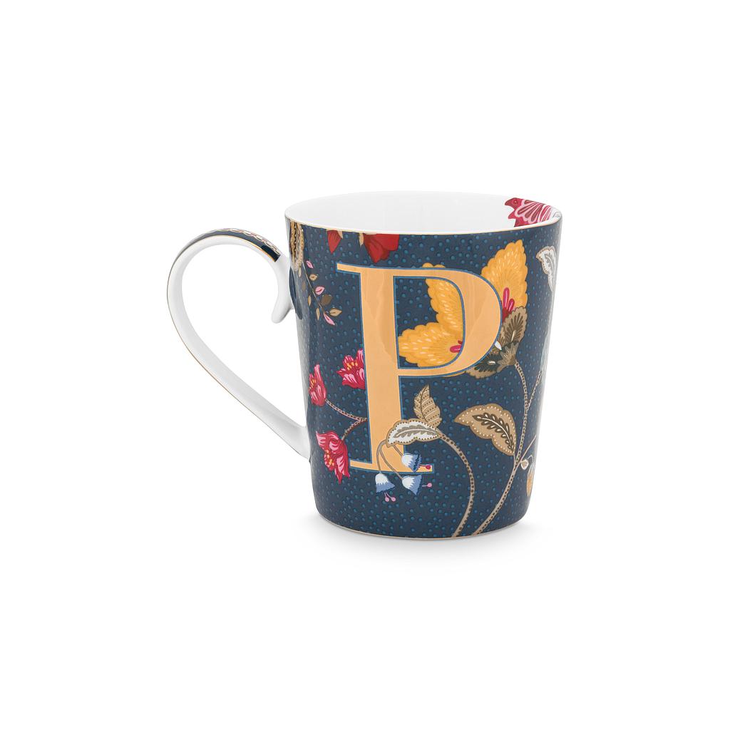 Tasse Alphabet Floral Fantasy blue P