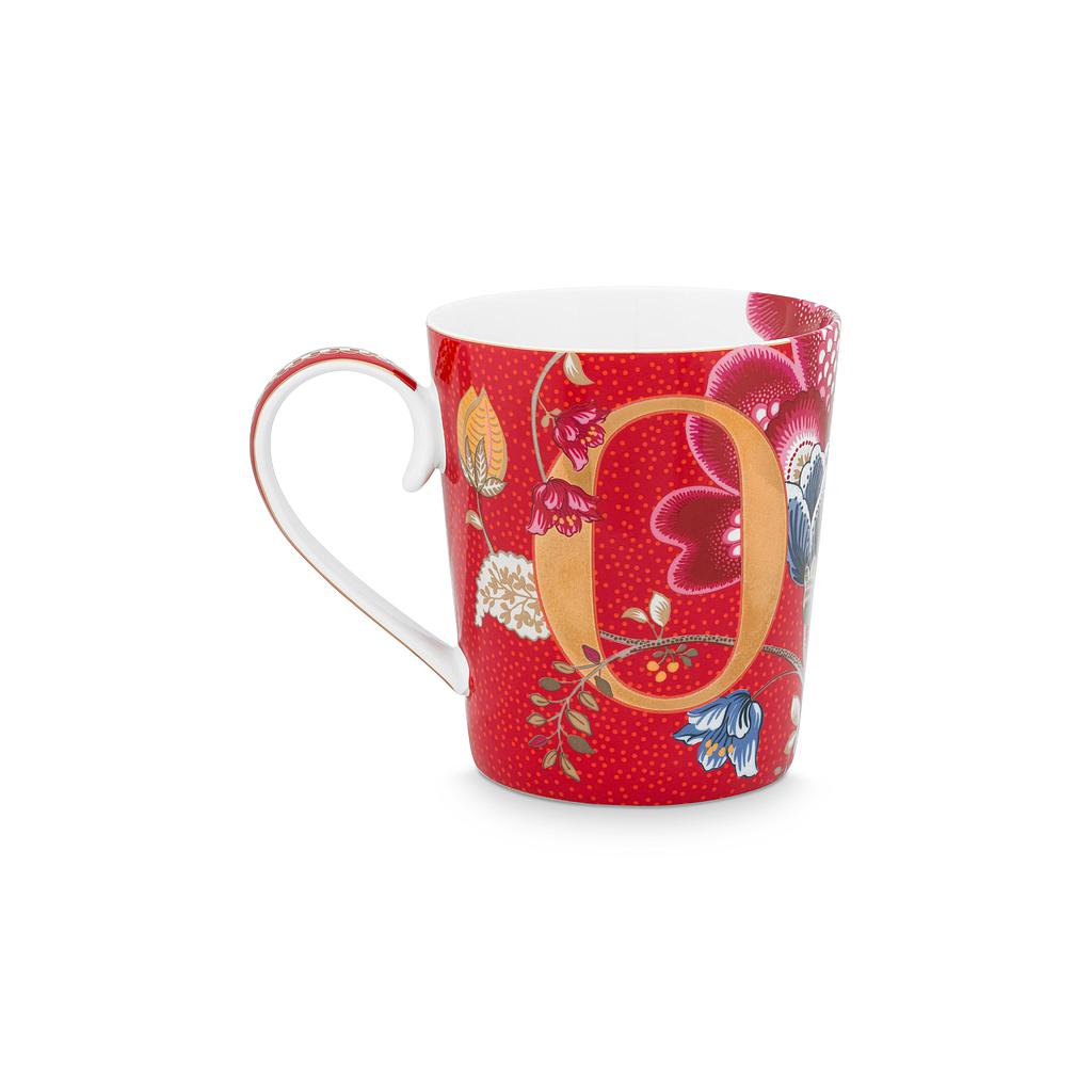 Tasse Alphabet Blushing Birds red O