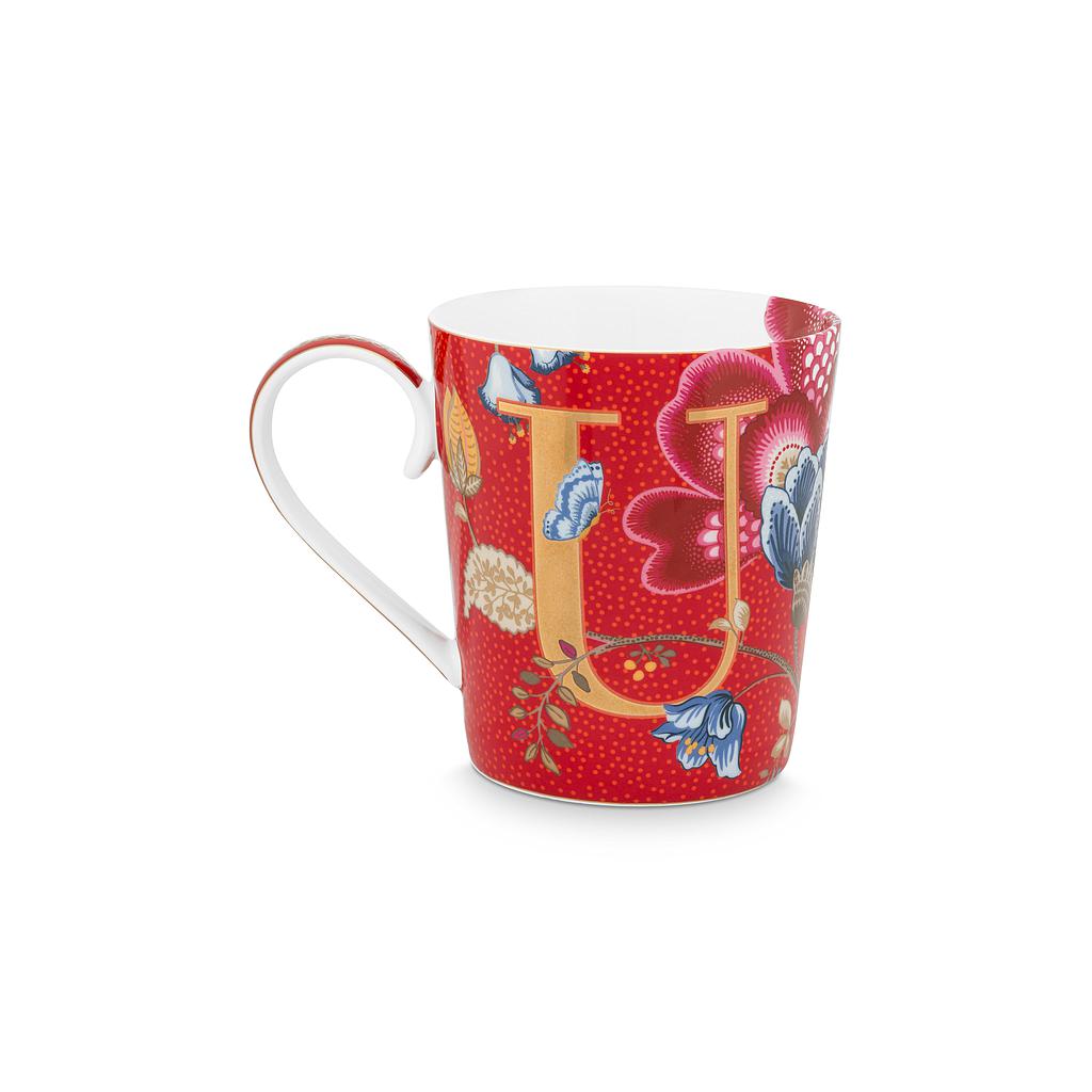 Tasse Alphabet Blushing Birds red U