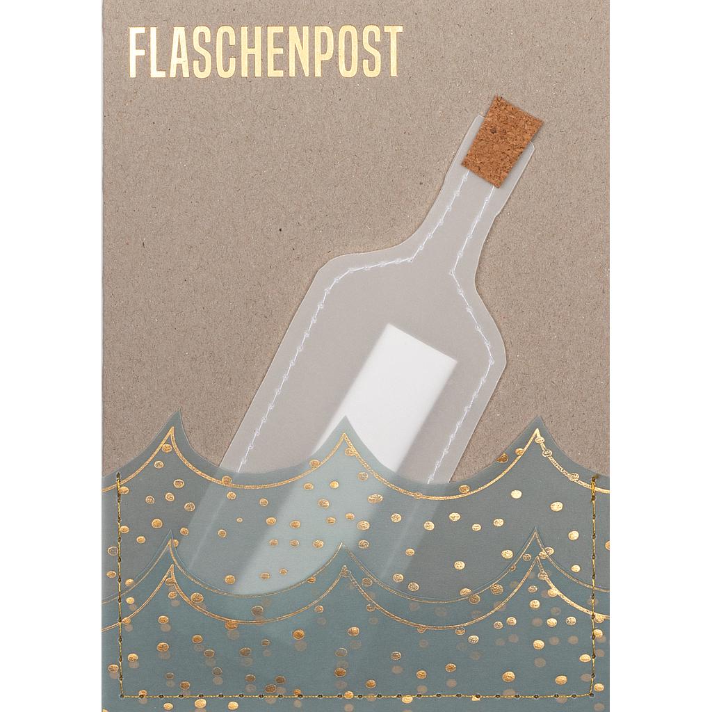 Flaschenpostkarte Flaschenpost