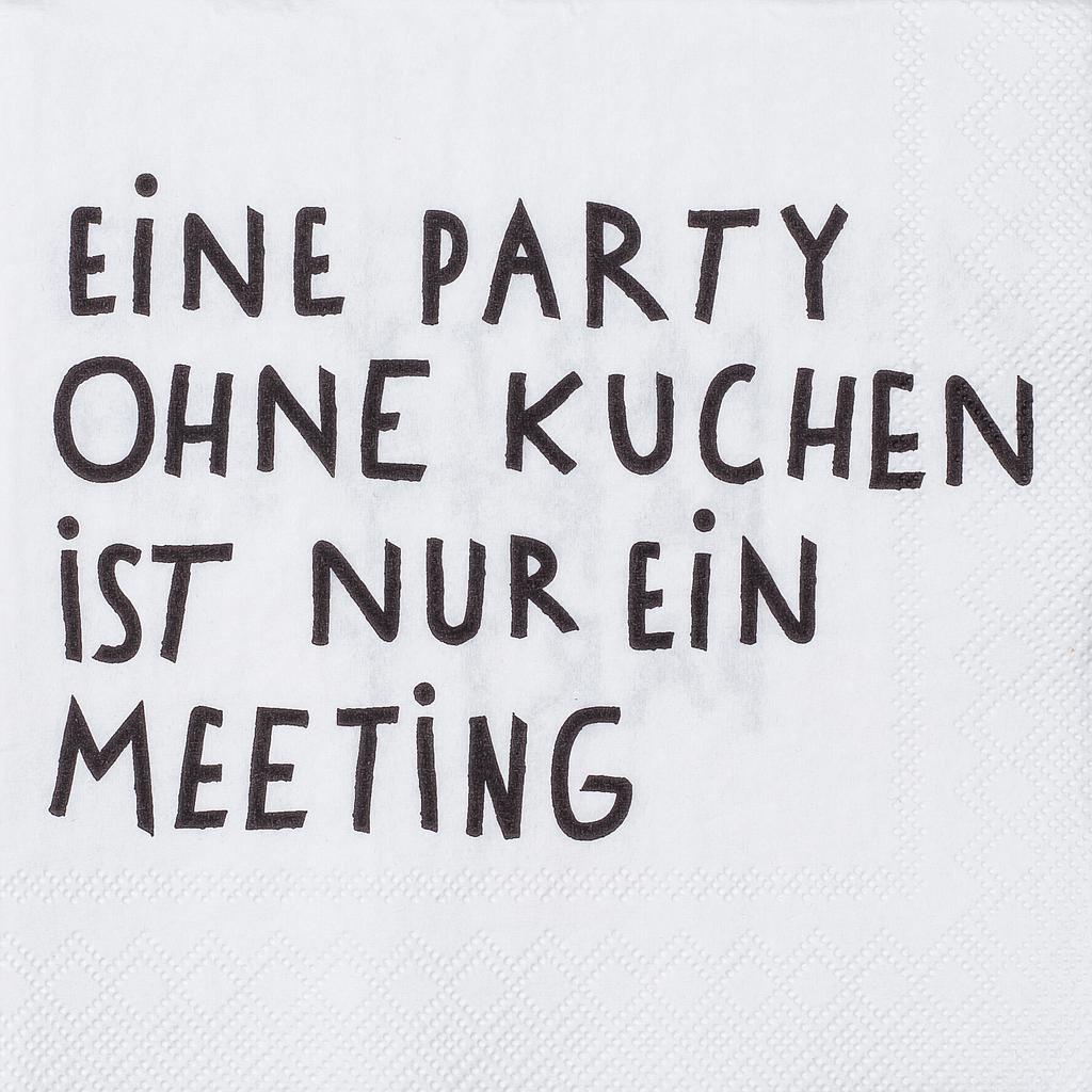Cocktailserviette Eine Party ohne Kuchen