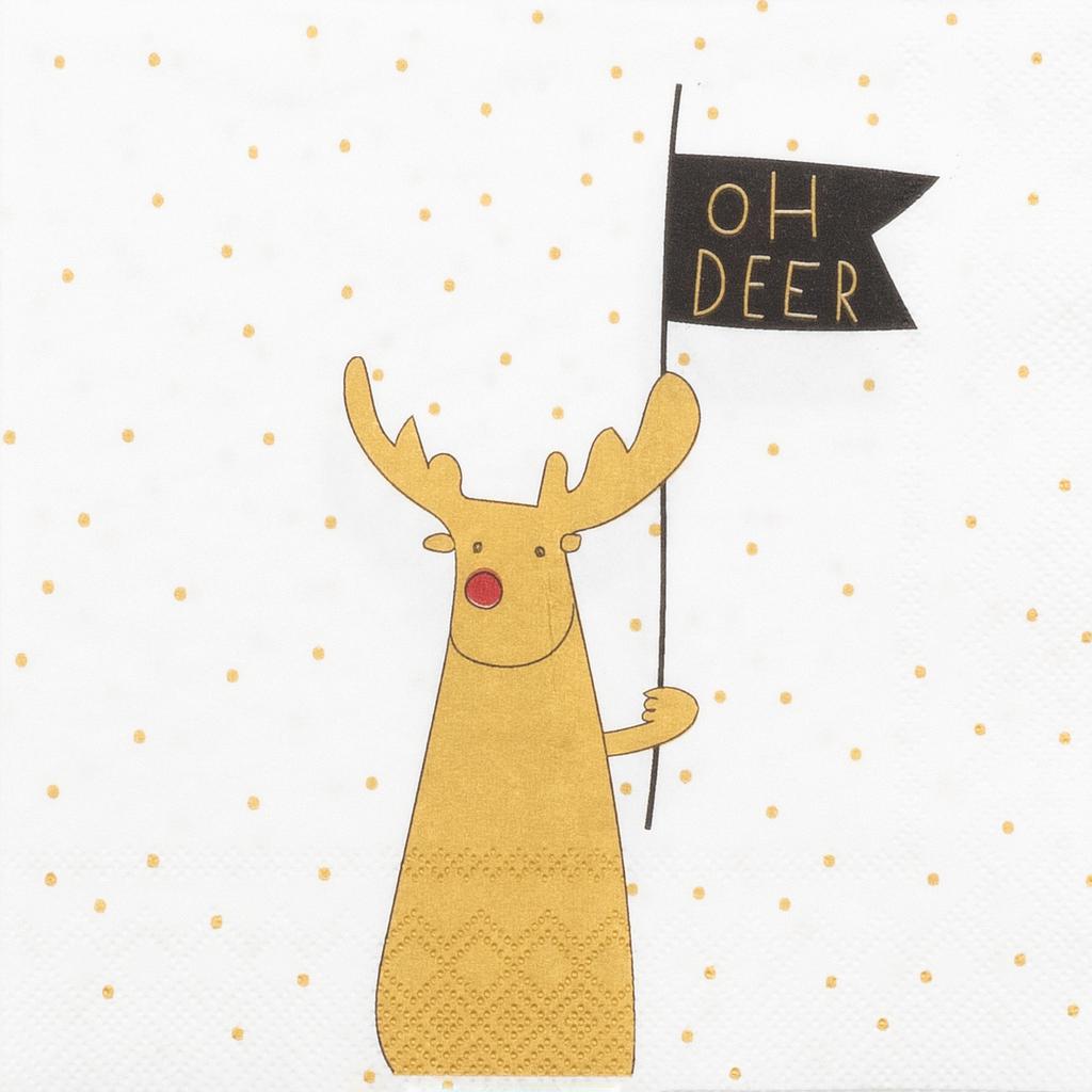 Cocktailserviette OH Deer