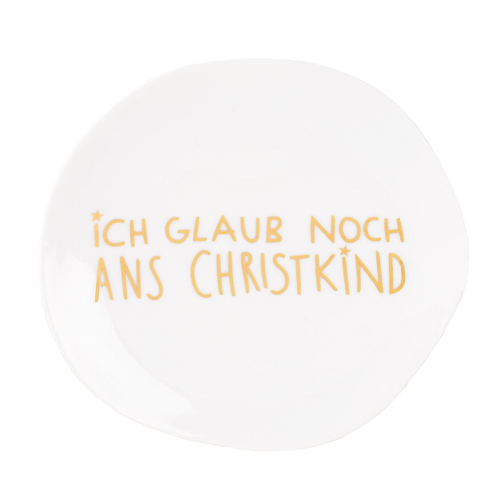 Weihnachtsteller Ich glaub noch ans Christkind