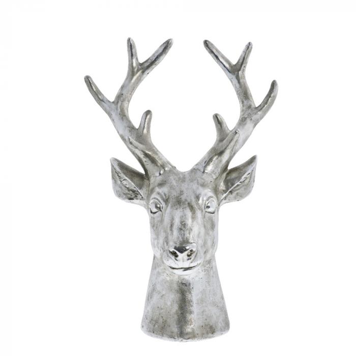 Dekofigur Hirsch Sasillia silber