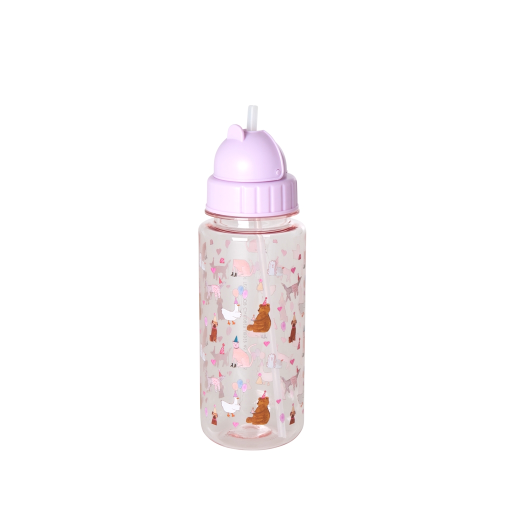 Trinkflasche Animal Print lavender