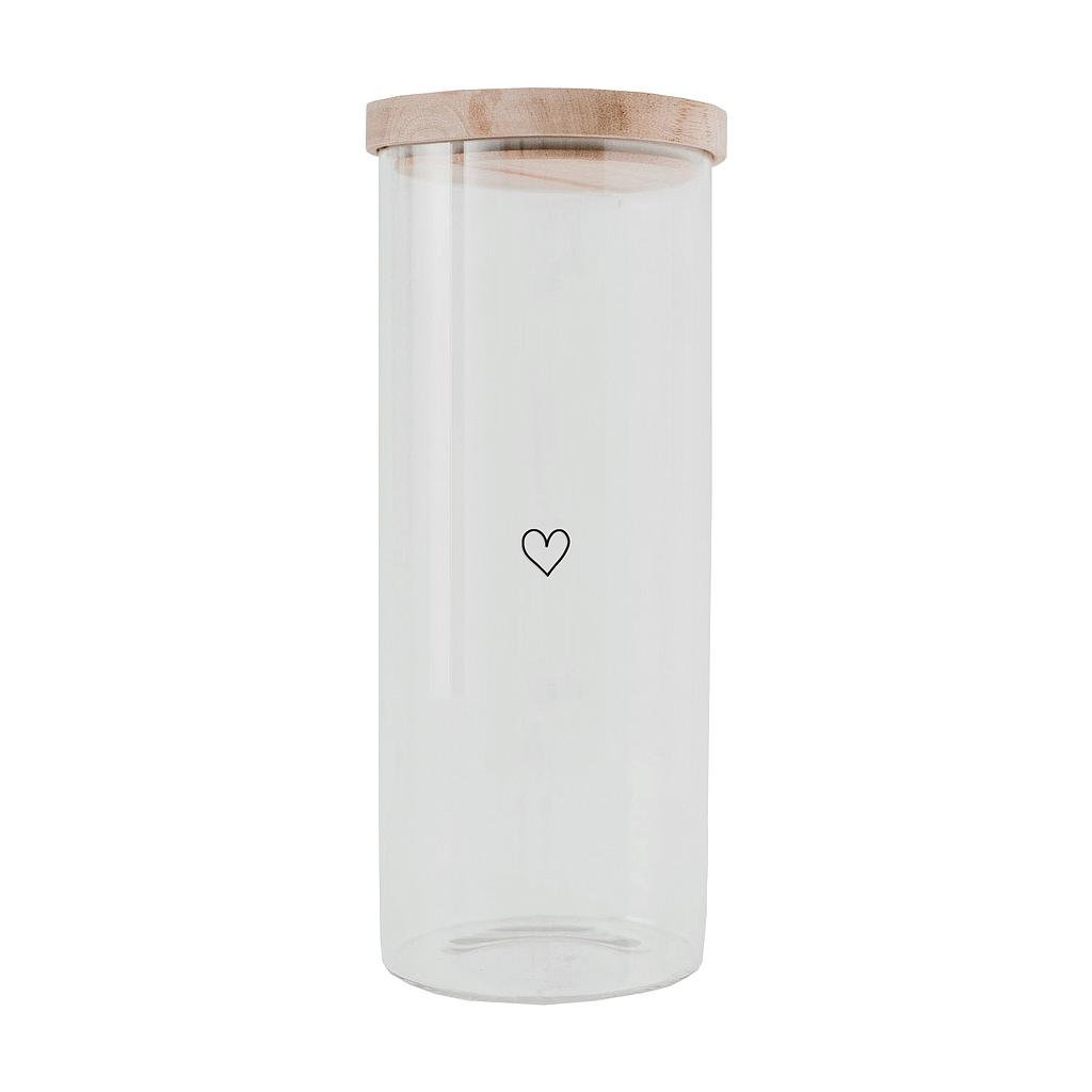 Vorratsglas Herz schwarz 25cm