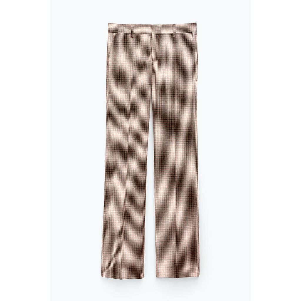 Hose Bootcut Check sand beige