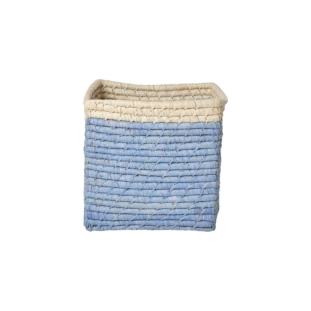 Korb Raffia Blau/ Natur