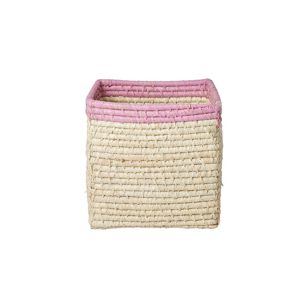 Korb Raffia Natur/ Rosa