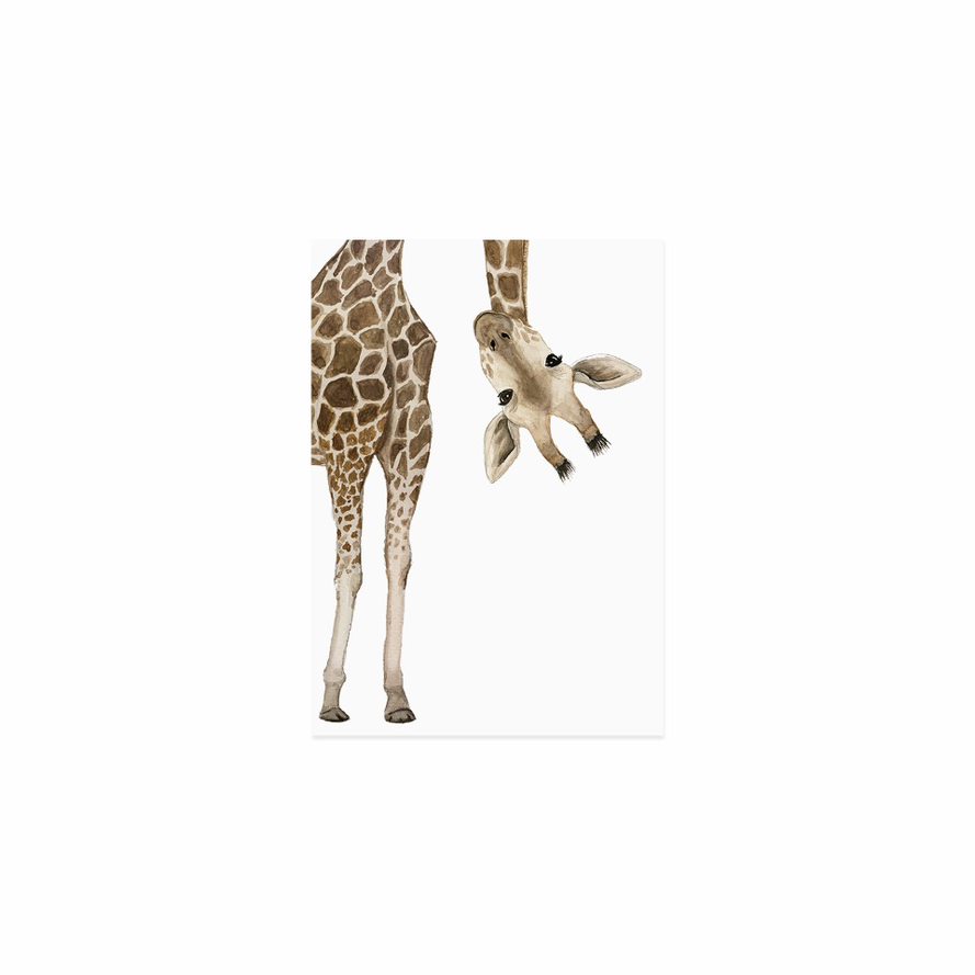 Aquarellkarte Giraffe