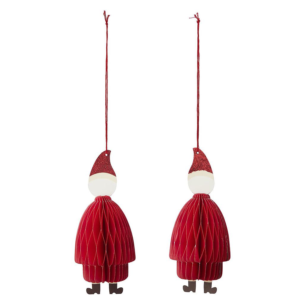 Honeycomb Deco Santa 2er Set