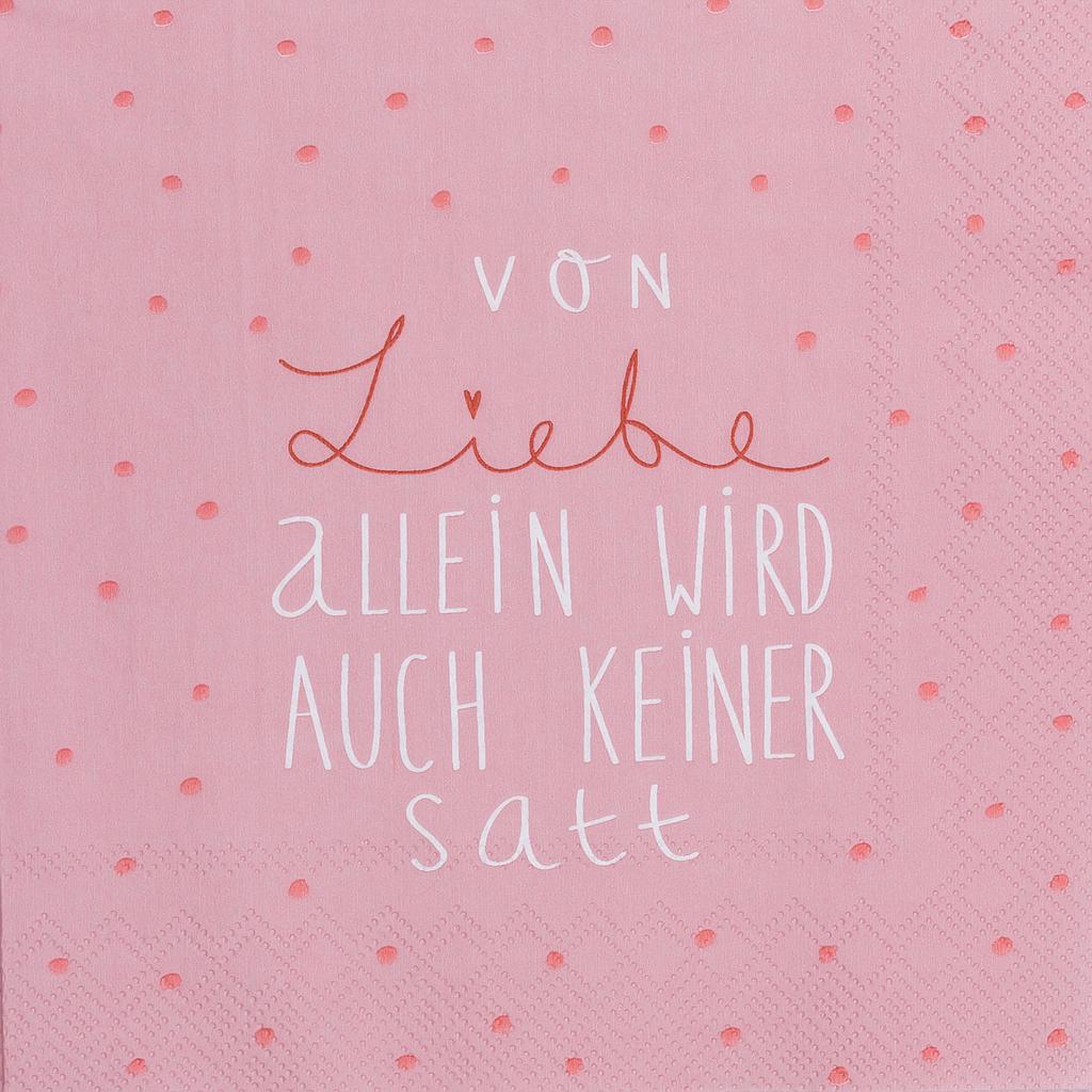 DINING Serviette Von Liebe allein wird auch keiner satt