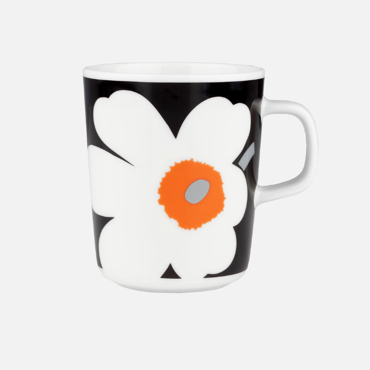 Henkelbecher Unikko white/black/orange