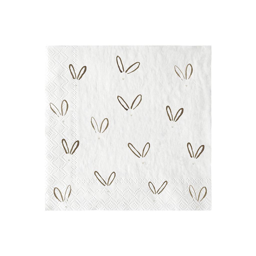 Papierservietten White/Bunny Ears
