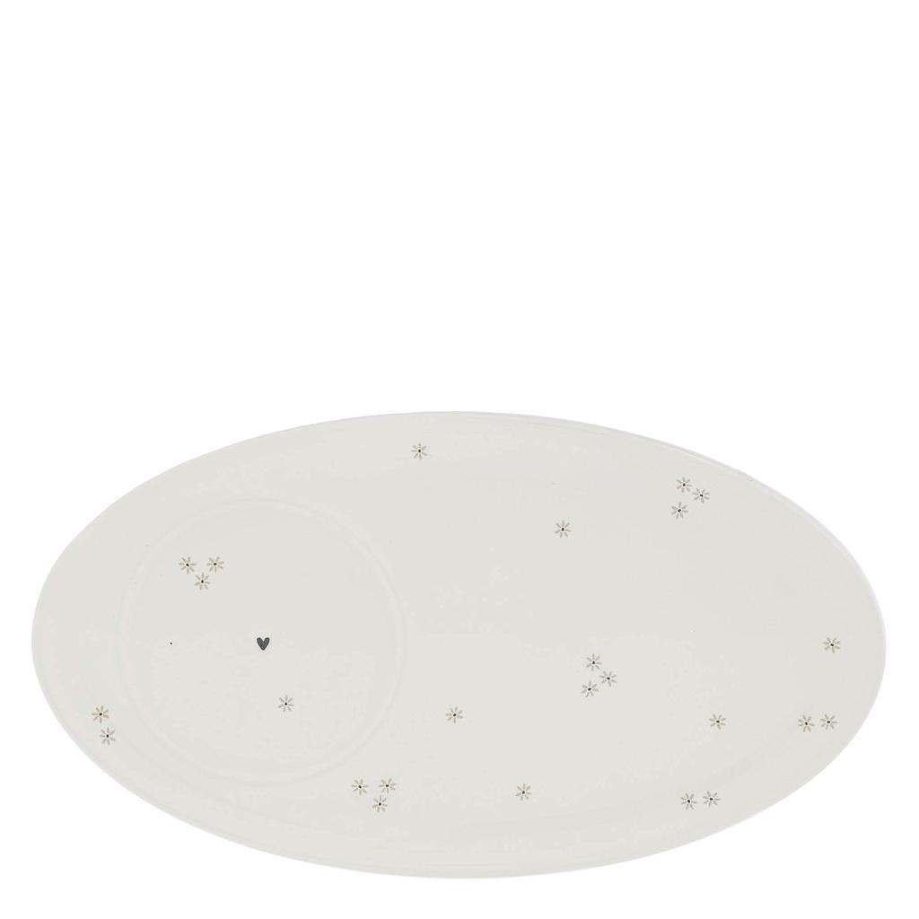 Teller Oval White/ Little Flowers