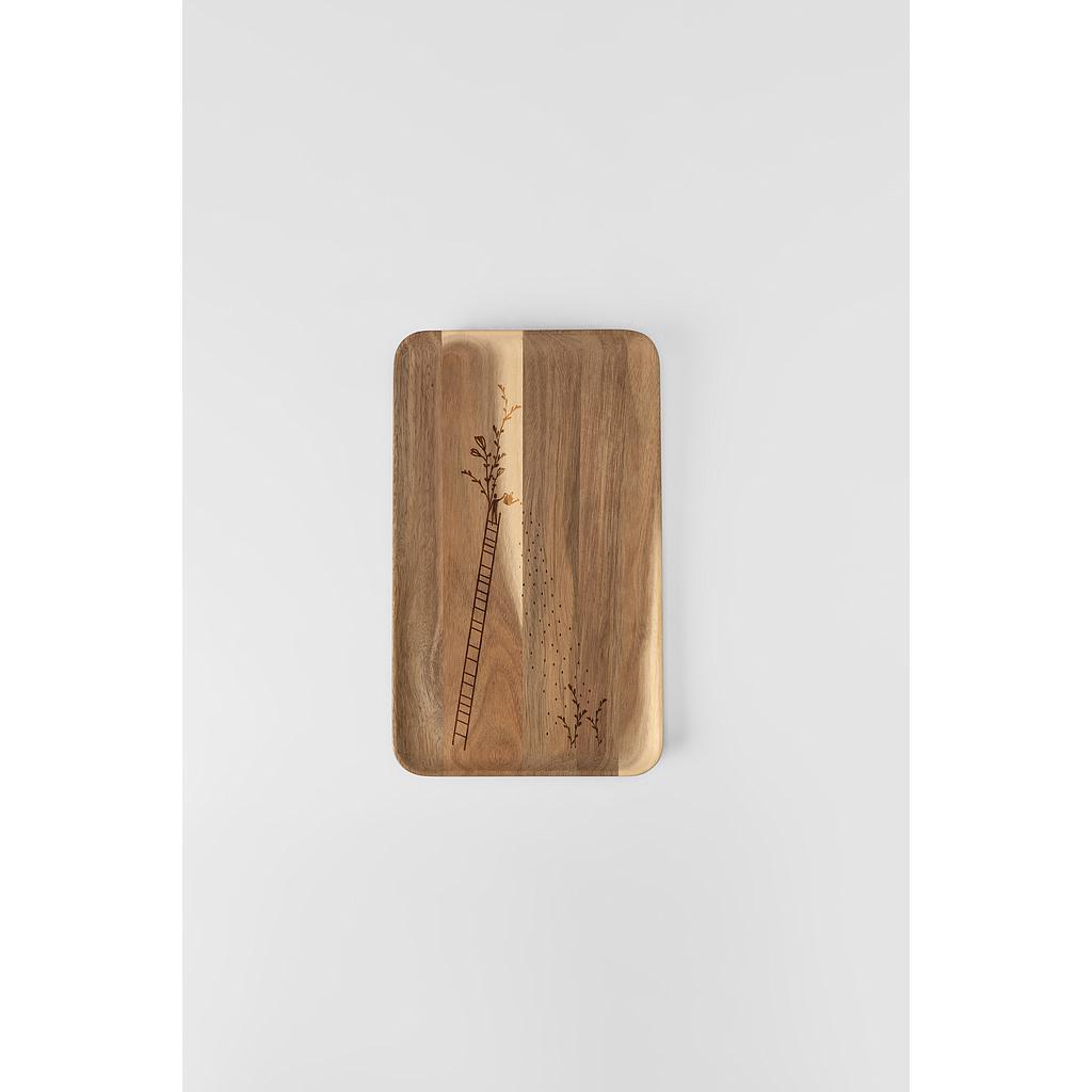 Holztablett Blumenglück