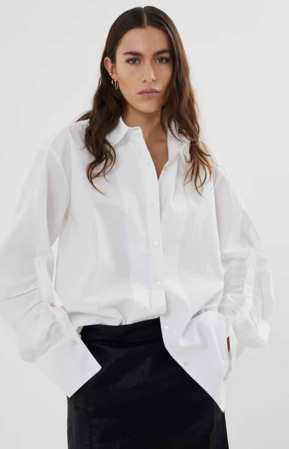 Bluse Lourdes mit gerafftem Ärmel