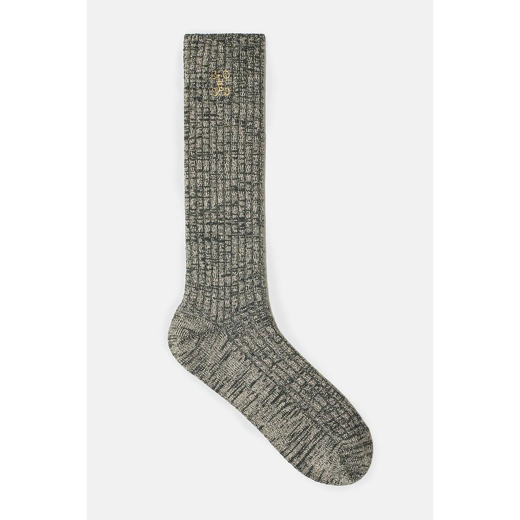 Socken Woll-Kaschmirmix Melange glover green