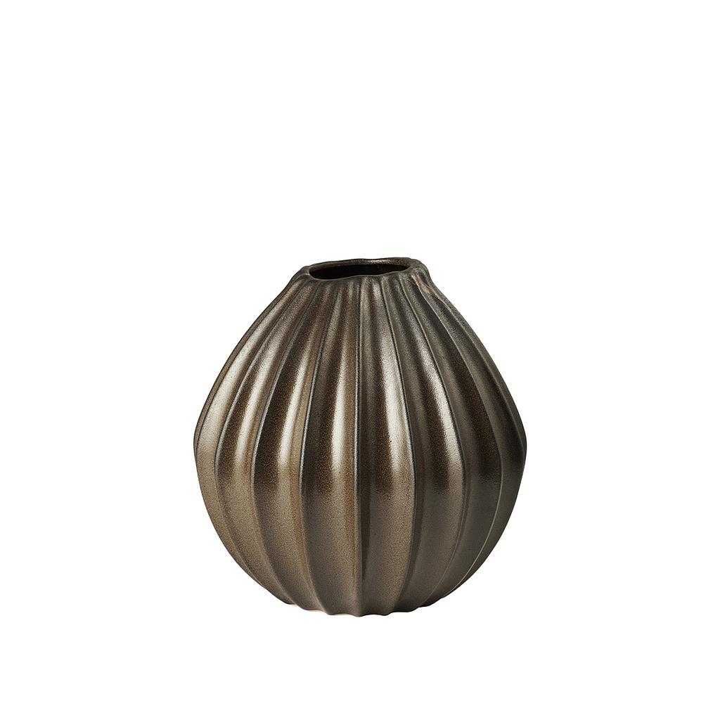 Vase Wide L Antique Brown