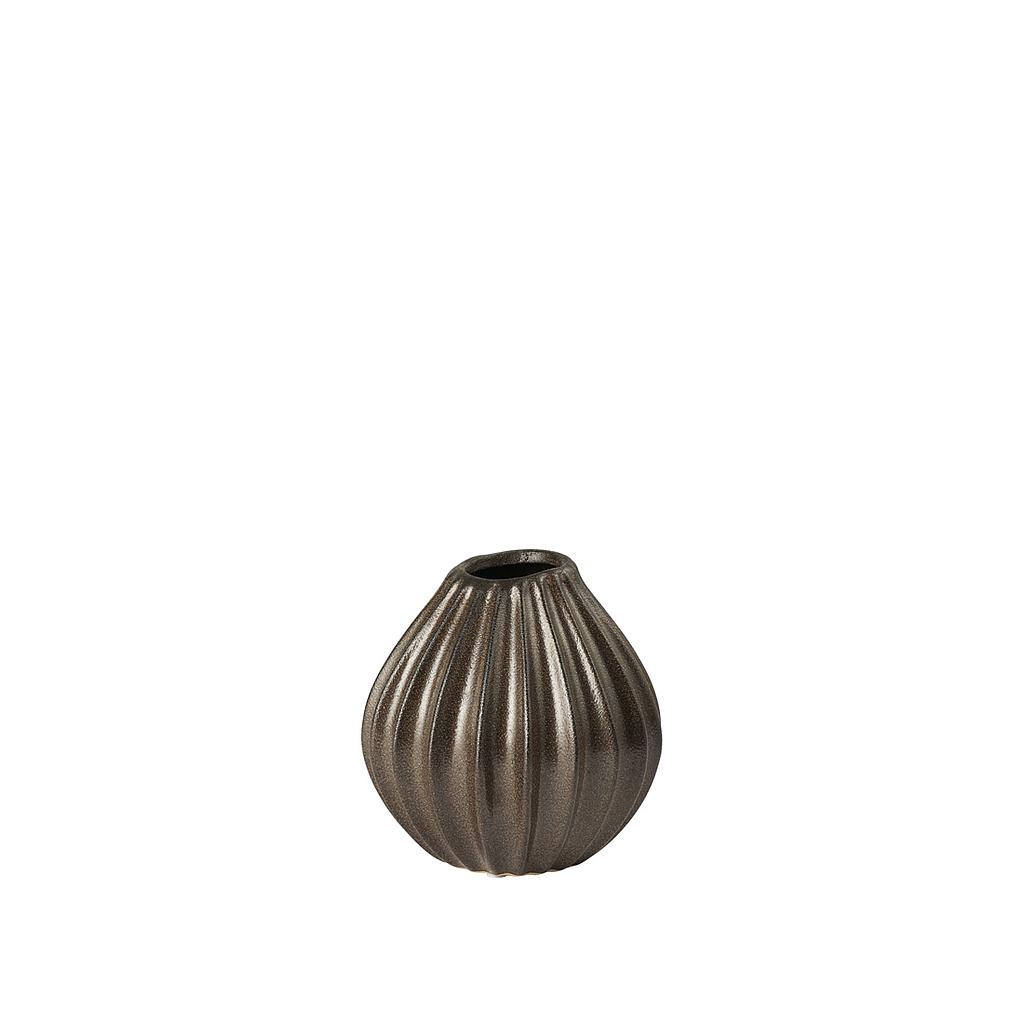 Vase Wide S Antique Brown