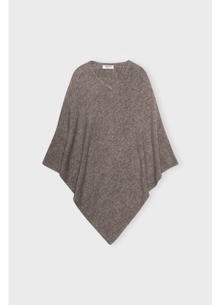 Kaschmirponcho Lise Dark sand OZ