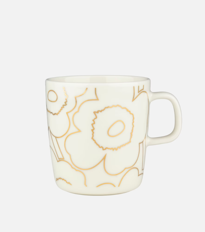 Henkelbecher PIIRTO UNIKKO white/ gold