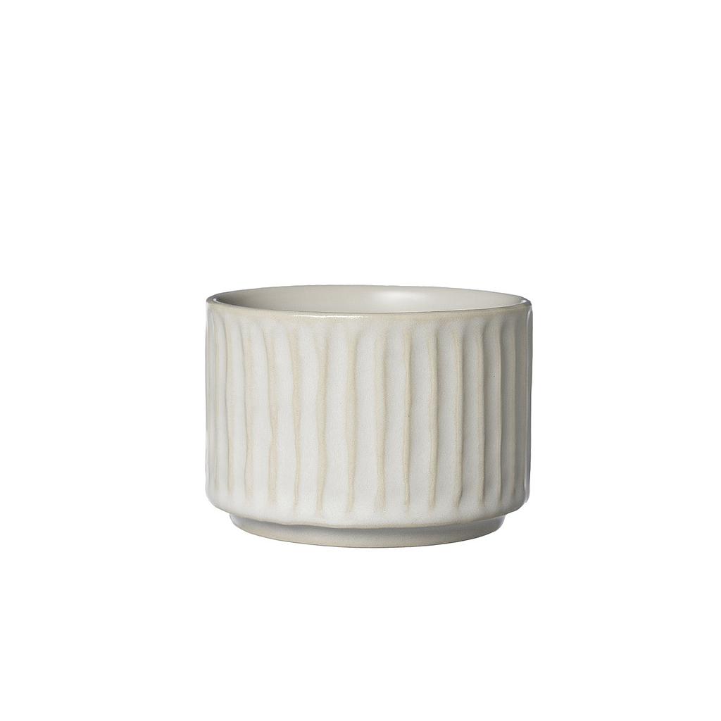 Schale mit Rillen natural white