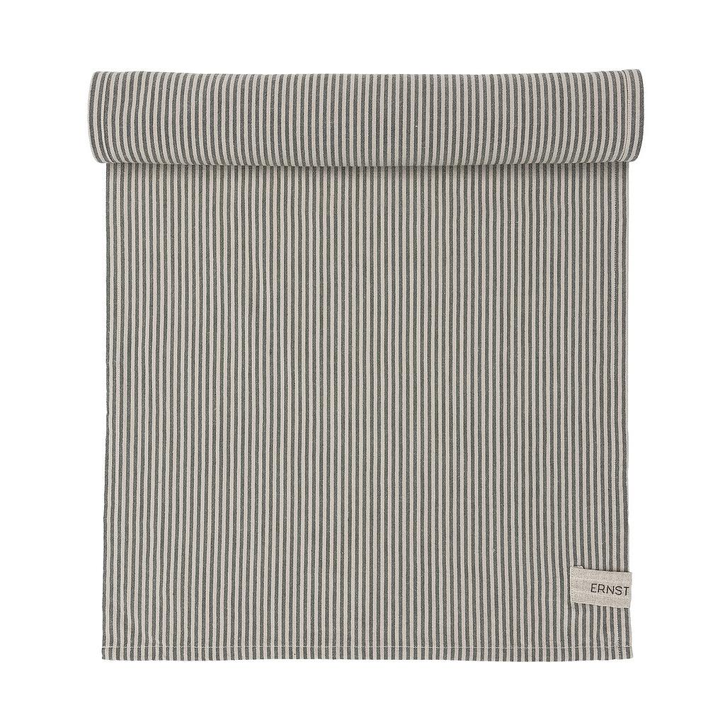 Tischläufer gestreift grün/ beige