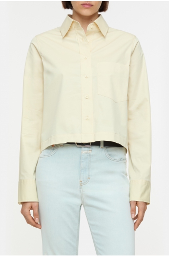 Bluse vanilla beige cropped