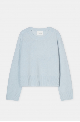 Pullover Wolle light sky blue