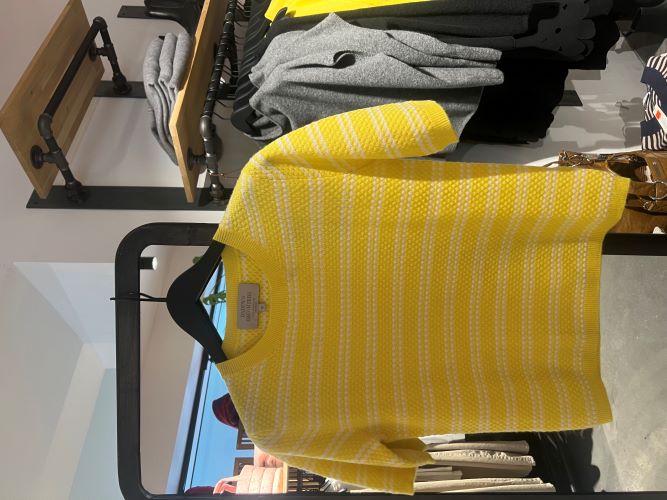 Kaschmir Pullover Benisa kurzarm bright yellow