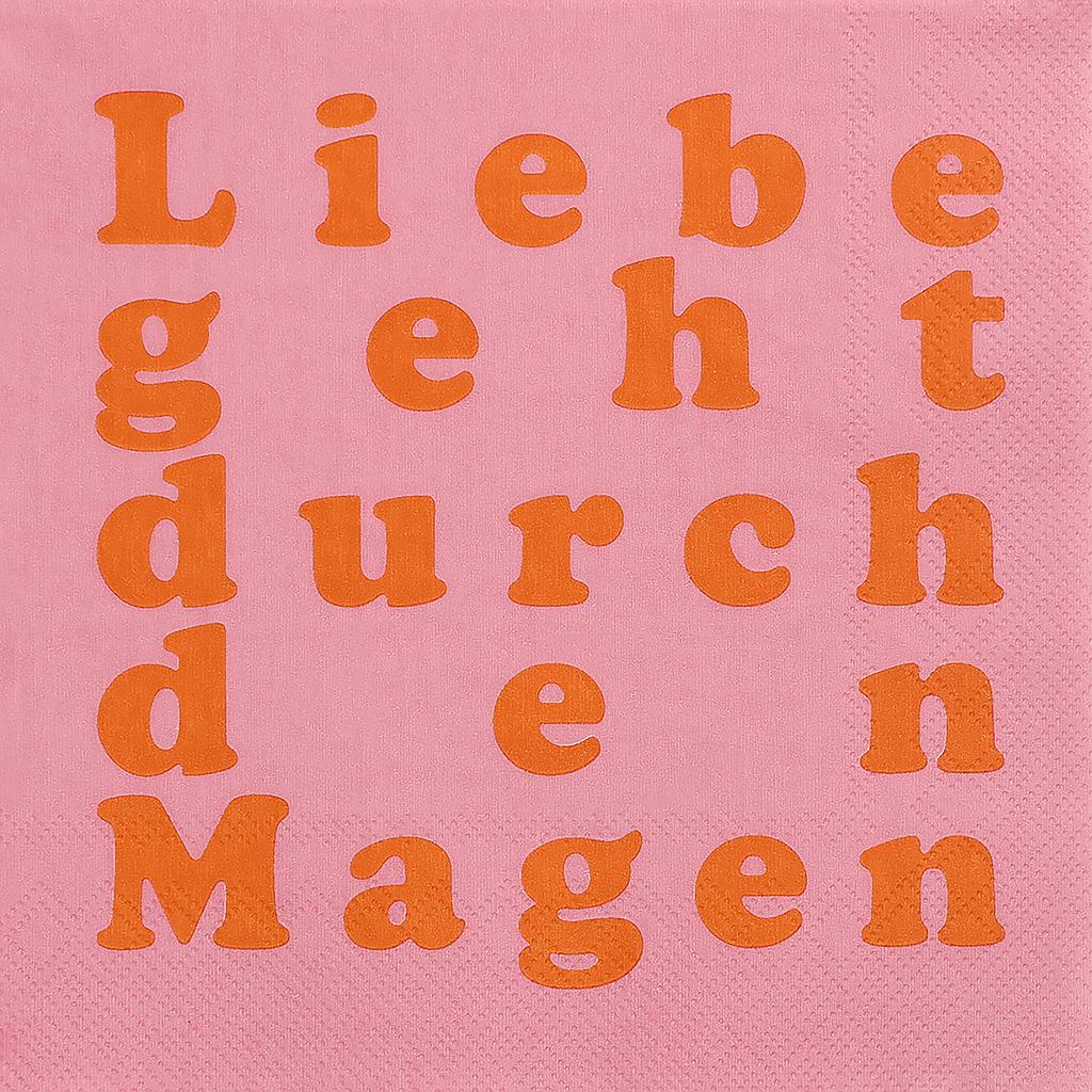 Serviette Liebe geht durch den Magen
