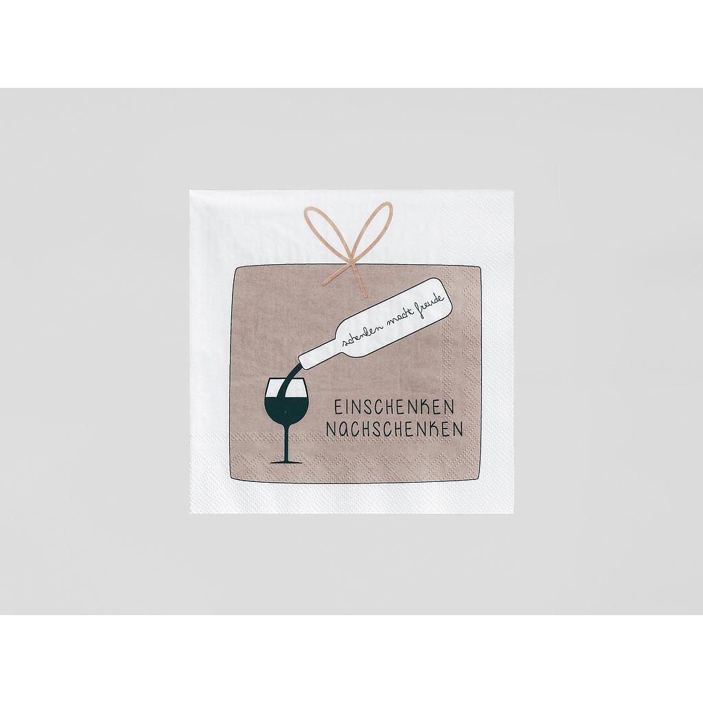 Serviette Schenken macht Freude
