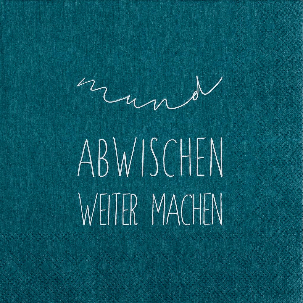 Serviette Abwischen weiter machen